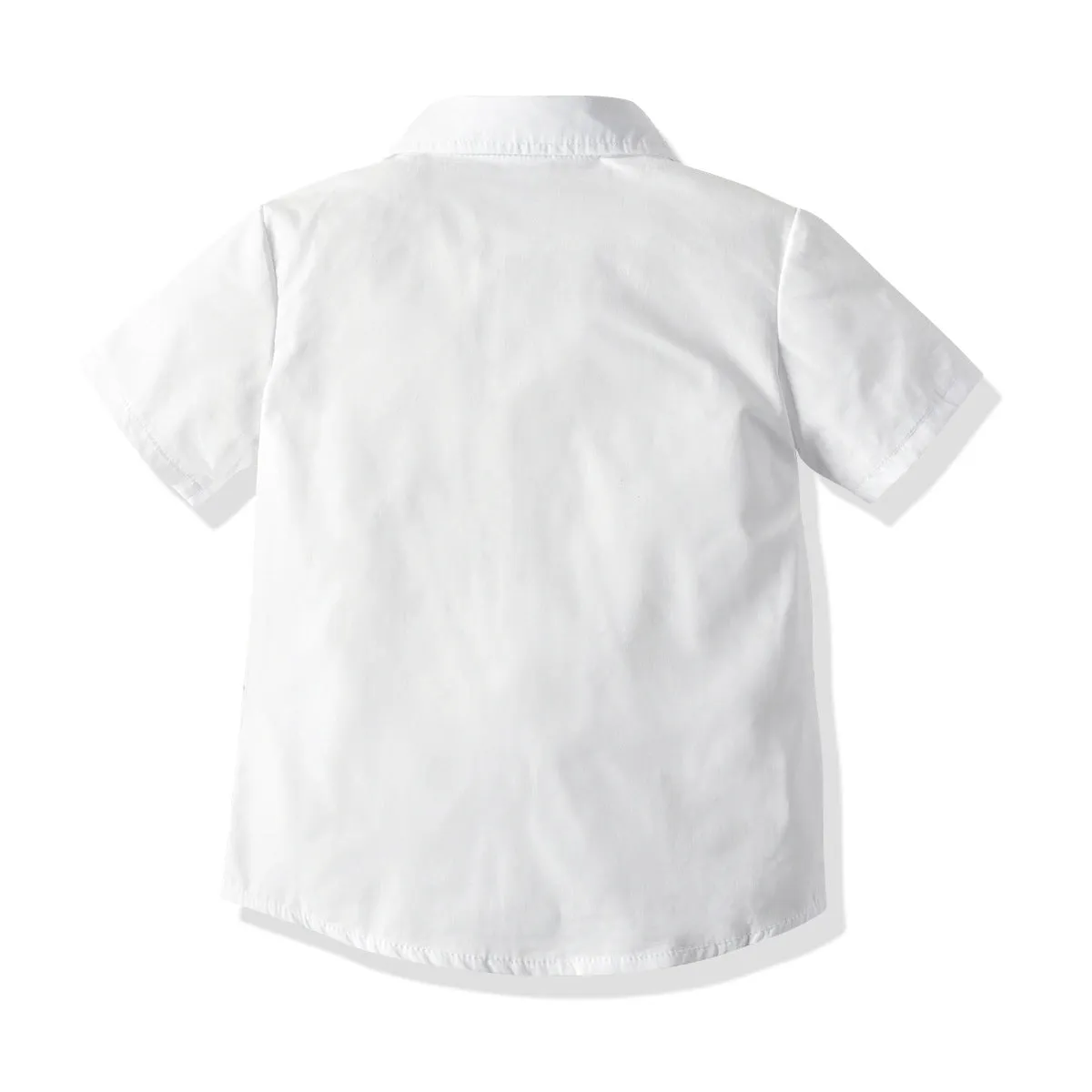 2 Pieces Set Baby Kid Boys Birthday Party Bow Shirts And Solid Color Rompers Wholesale 211109221