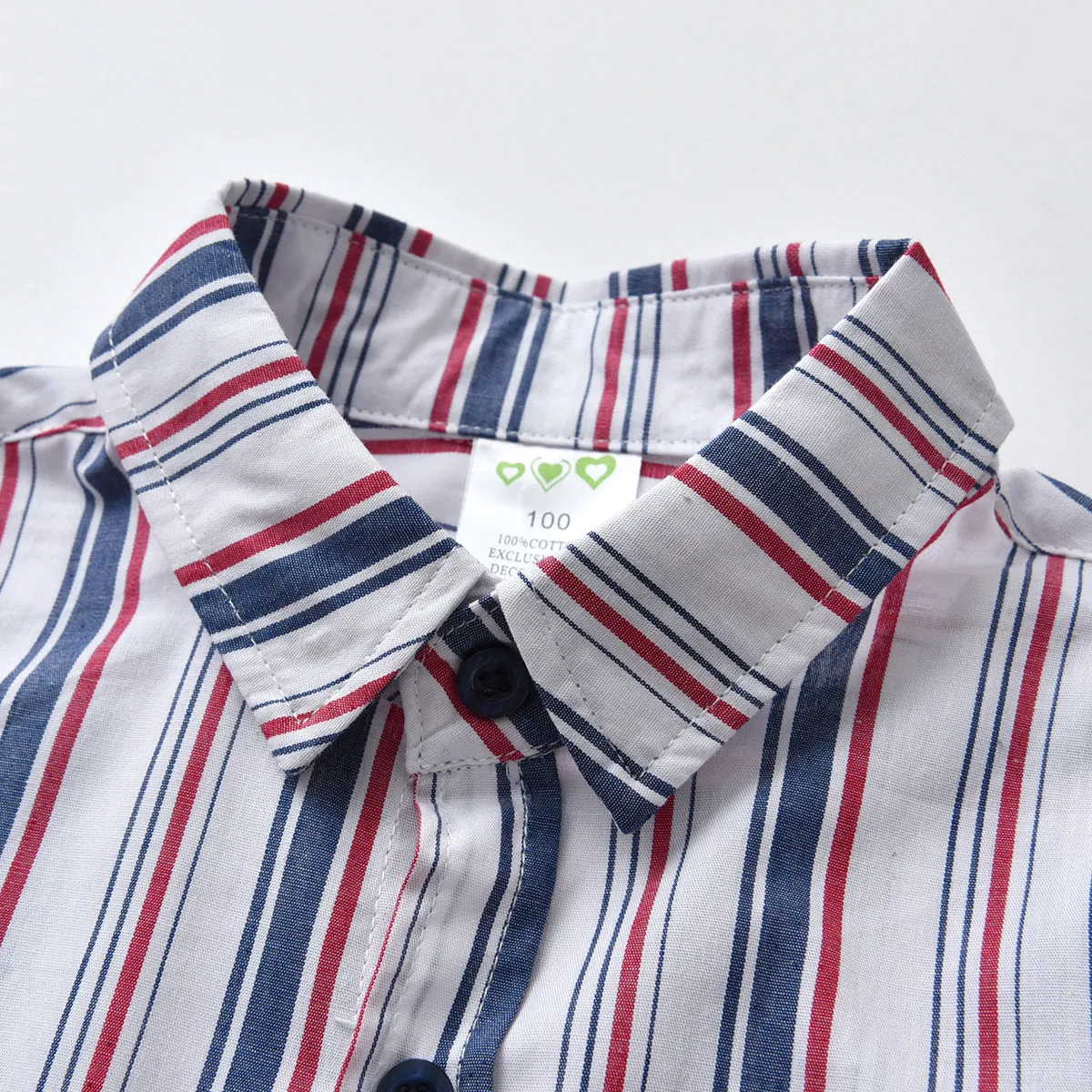 2 Pieces Set Baby Kid Boys Birthday Party Striped Bow Shirts And Solid Color Jumpsuits Wholesale 21110950