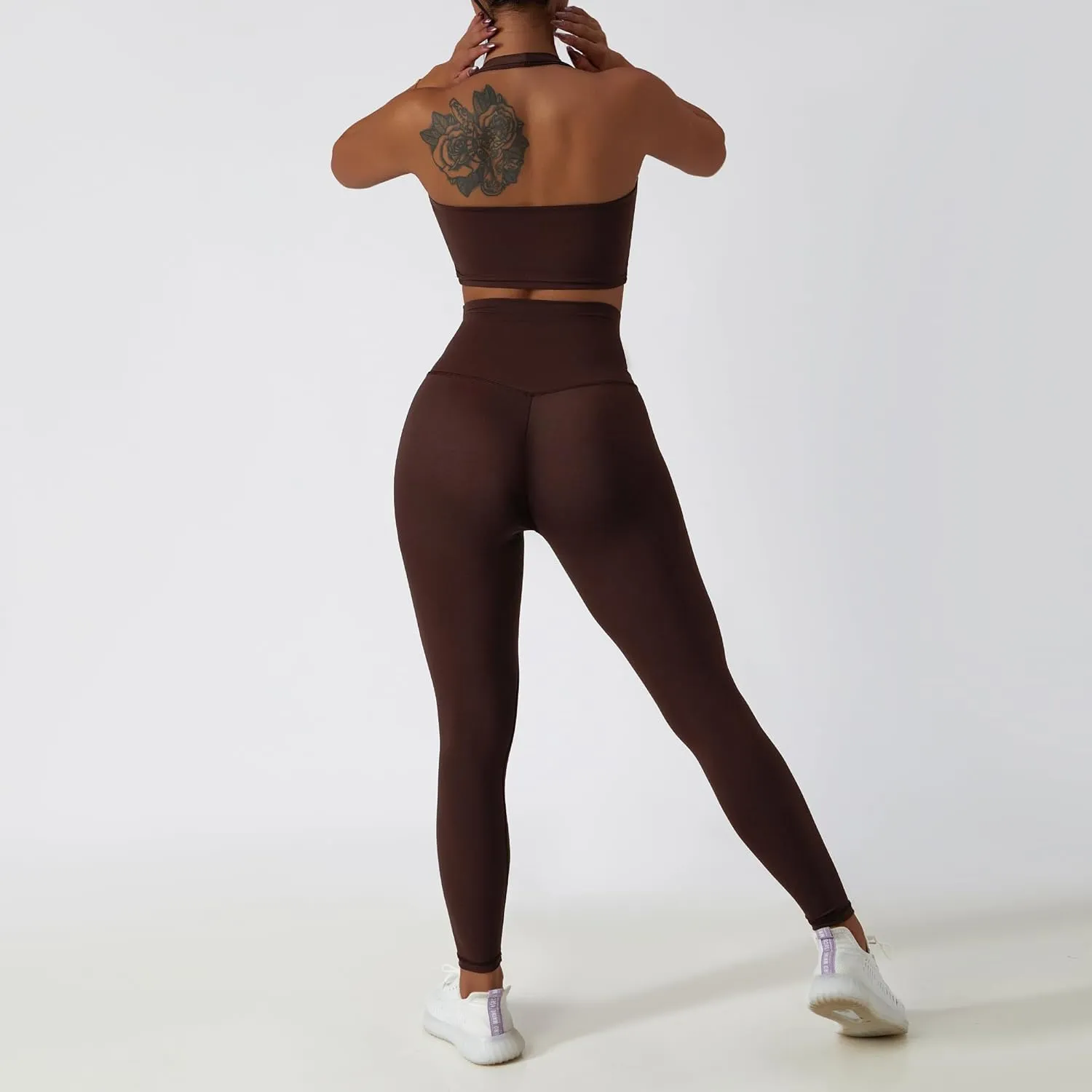 3-Piece Seamless Moisture-Wicking Workout Set for Women - Gym, Fitness, Running, Yoga Sportswear