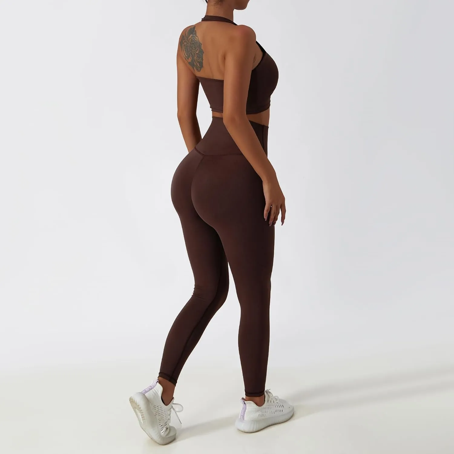 3-Piece Seamless Moisture-Wicking Workout Set for Women - Gym, Fitness, Running, Yoga Sportswear