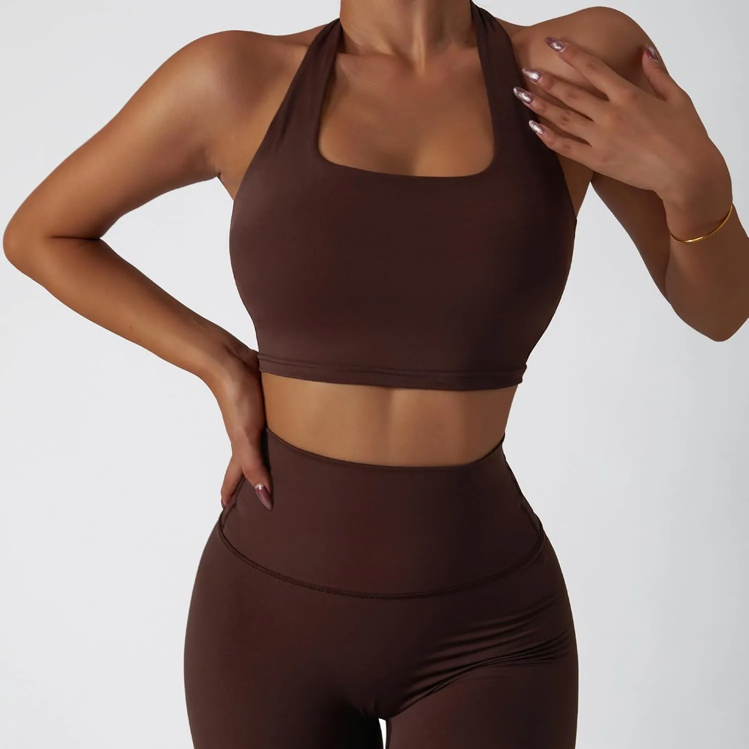 3-Piece Seamless Moisture-Wicking Workout Set for Women - Gym, Fitness, Running, Yoga Sportswear