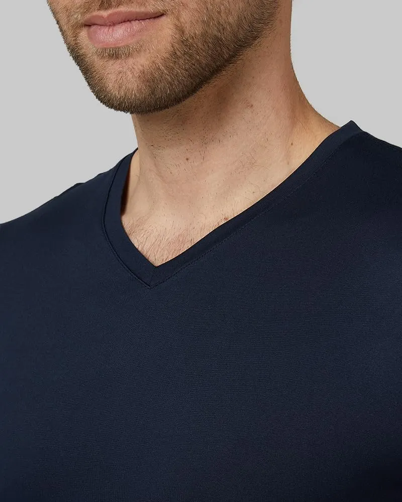 32 Degrees Men's Cool Classic Vneck T-Shirt | Anti-Odor | 4-Way Stretch | Moisture Wicking