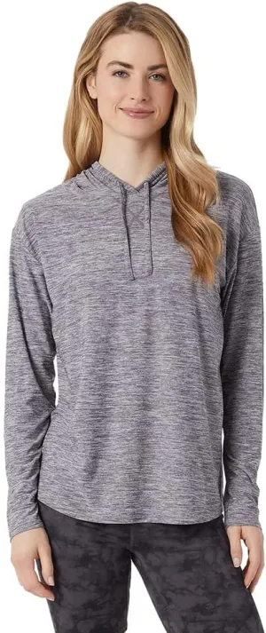 32 Degrees Women's Cool Long Sleeve Hooded T-Shirt| Moisture Wicking | 4-Way Stretch | Lounging