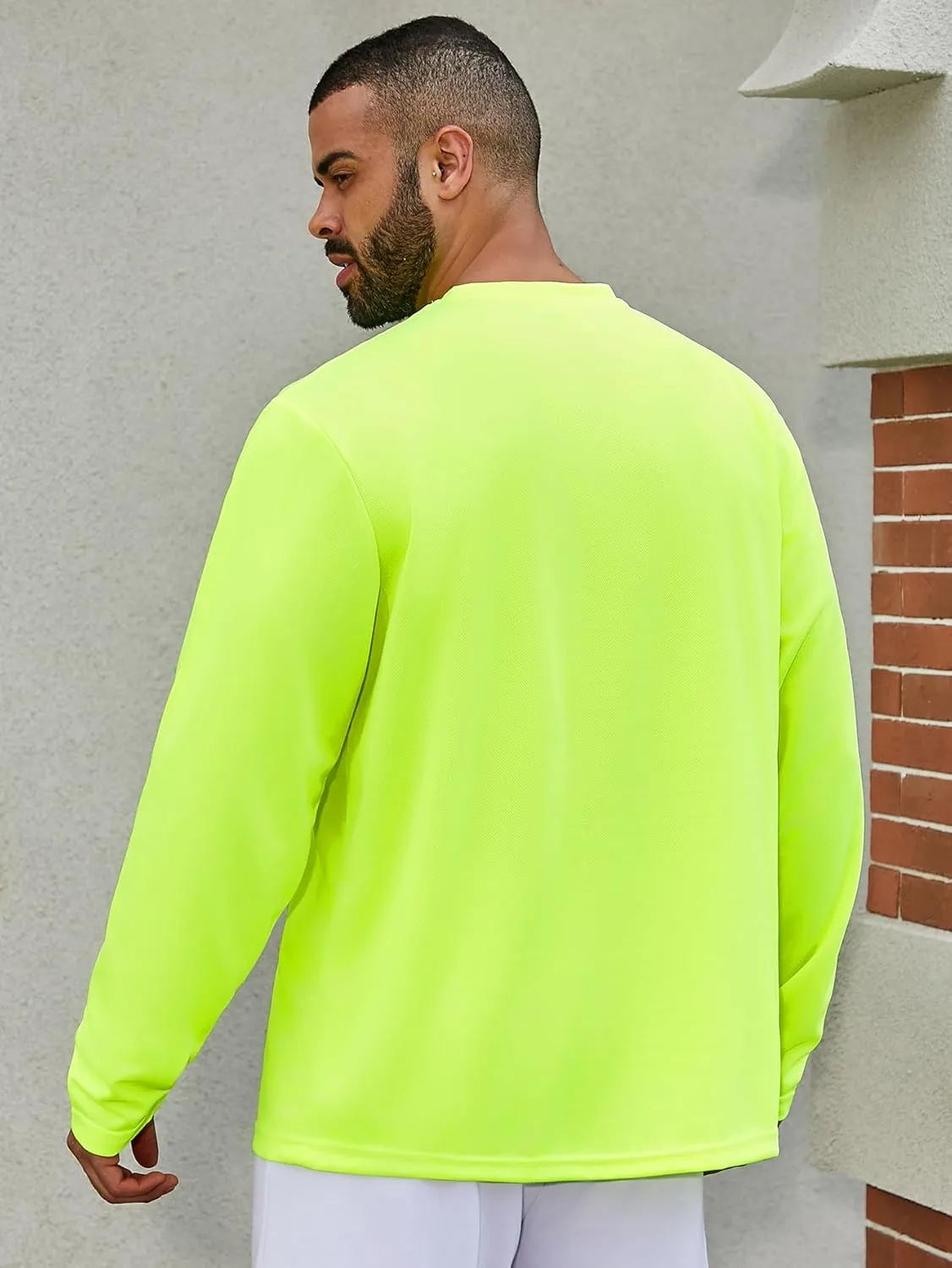 3/5 Pack Men's Long Sleeve Shirts Quick Dry Moisture Wicking Crewneck T-Shirt for Gym Workout Running