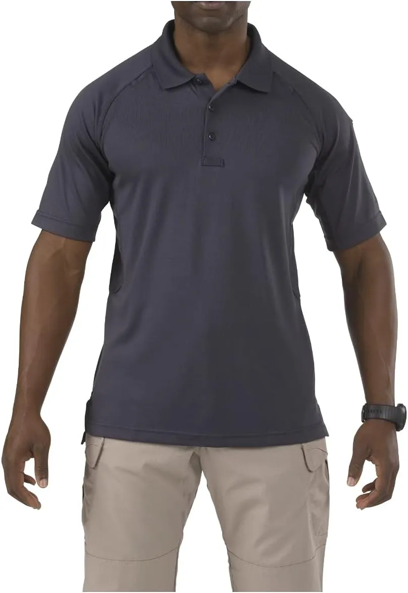 5.11 Tactical Men's Performance Short Sleeve Polo, 100% Polyester, Moisture Wicking, Style 71049