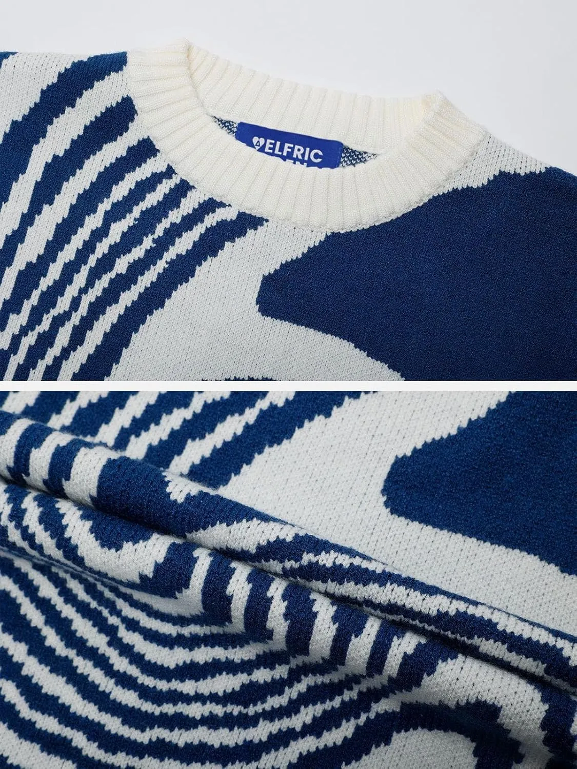 Aelfric Eden Whirlpool Knit Sweater Oversized Long Sleeve Crewneck Streetwear Pullover Sweaters