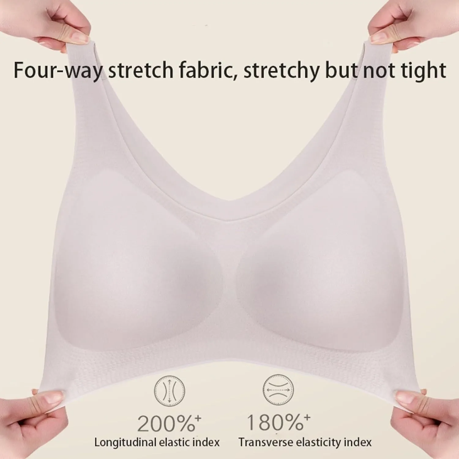 Airwear Wireless 3D Bra, Women's Bras No Underwire Wireless Seamless Unlined Comfort Sports Bra