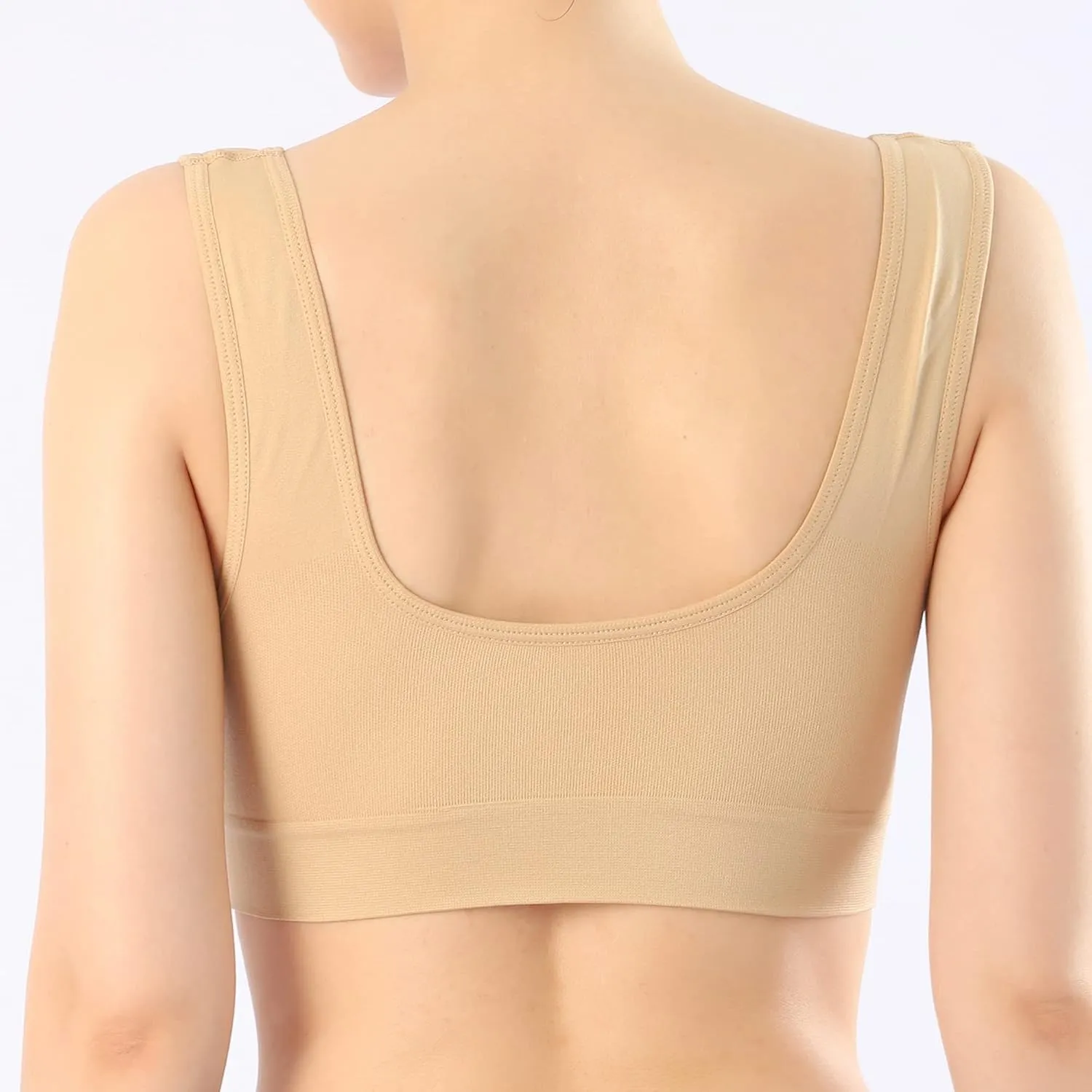 AKAMC Women's Sports Bra Wireless Post-Surgery Bra Active Yoga Sports Bras