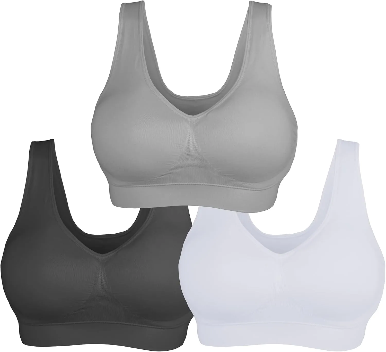 AKAMC Women's Sports Bra Wireless Post-Surgery Bra Active Yoga Sports Bras