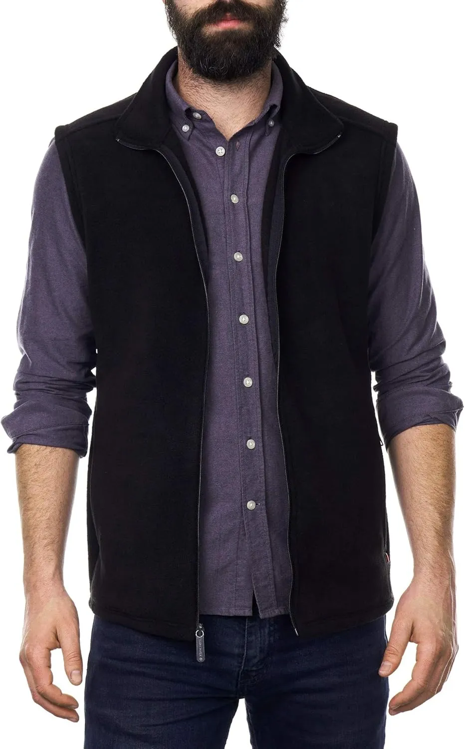 Alpine Swiss Ethan Mens Lightweight Full Zip Up Fleece Vest