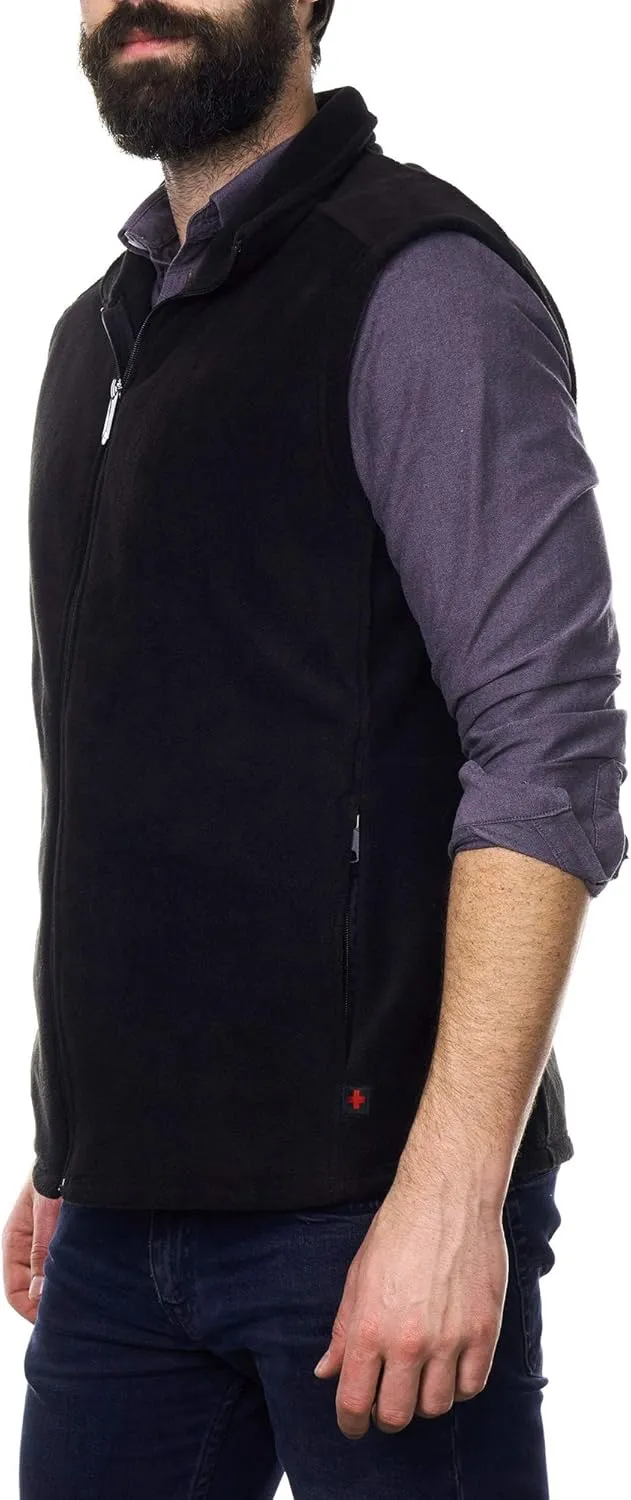 Alpine Swiss Ethan Mens Lightweight Full Zip Up Fleece Vest