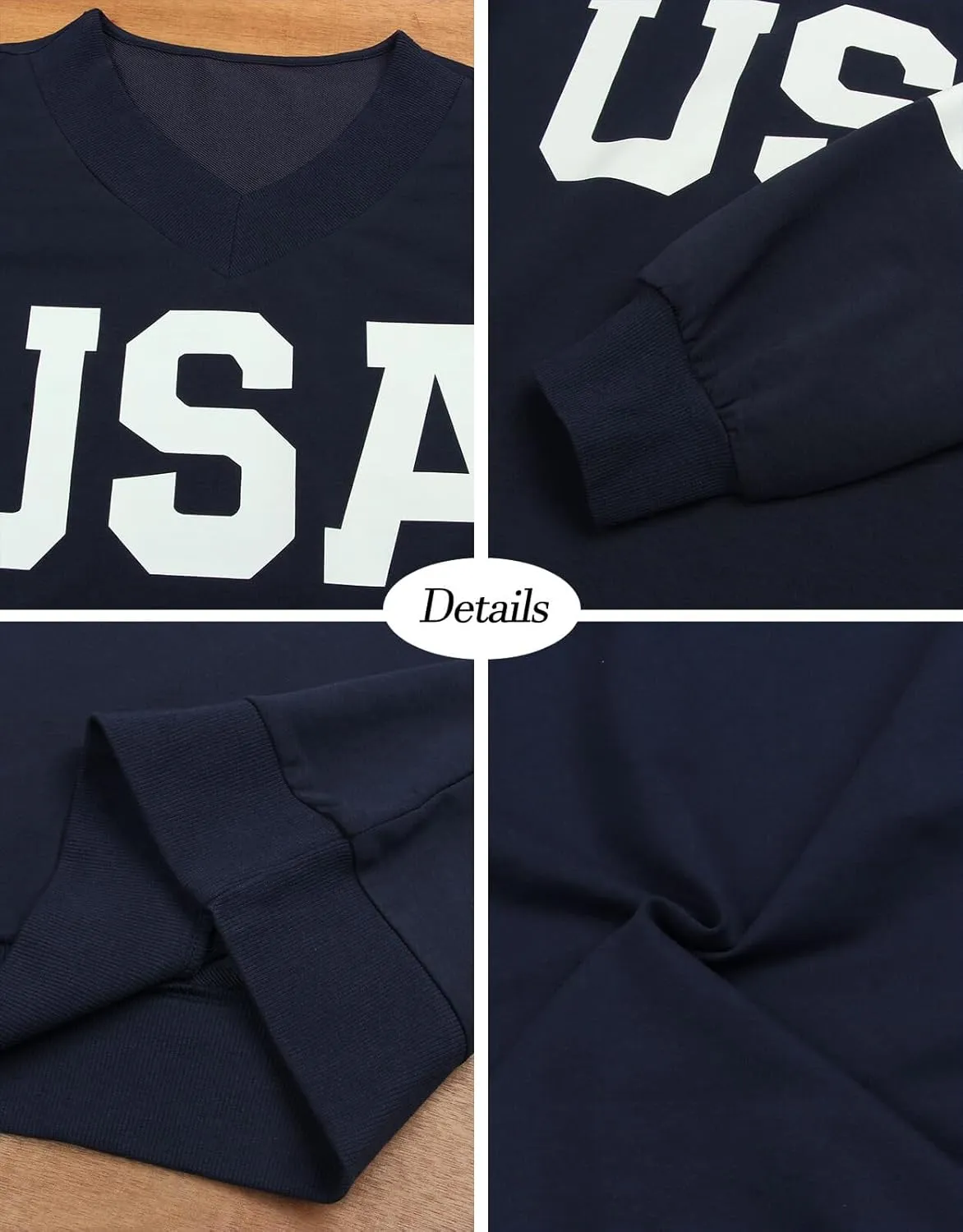 Alsol Lamesa Womens American Flag Sweatshirts Long Sleeve V Neck Loose 4th of July Outfits Flag Tops