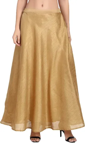 ANANYA FASHION & CRAFTS HUB Solid Readymade Skirt Dupion Beach Wear for Women Maxi Skirt Lehenga Summer Wear