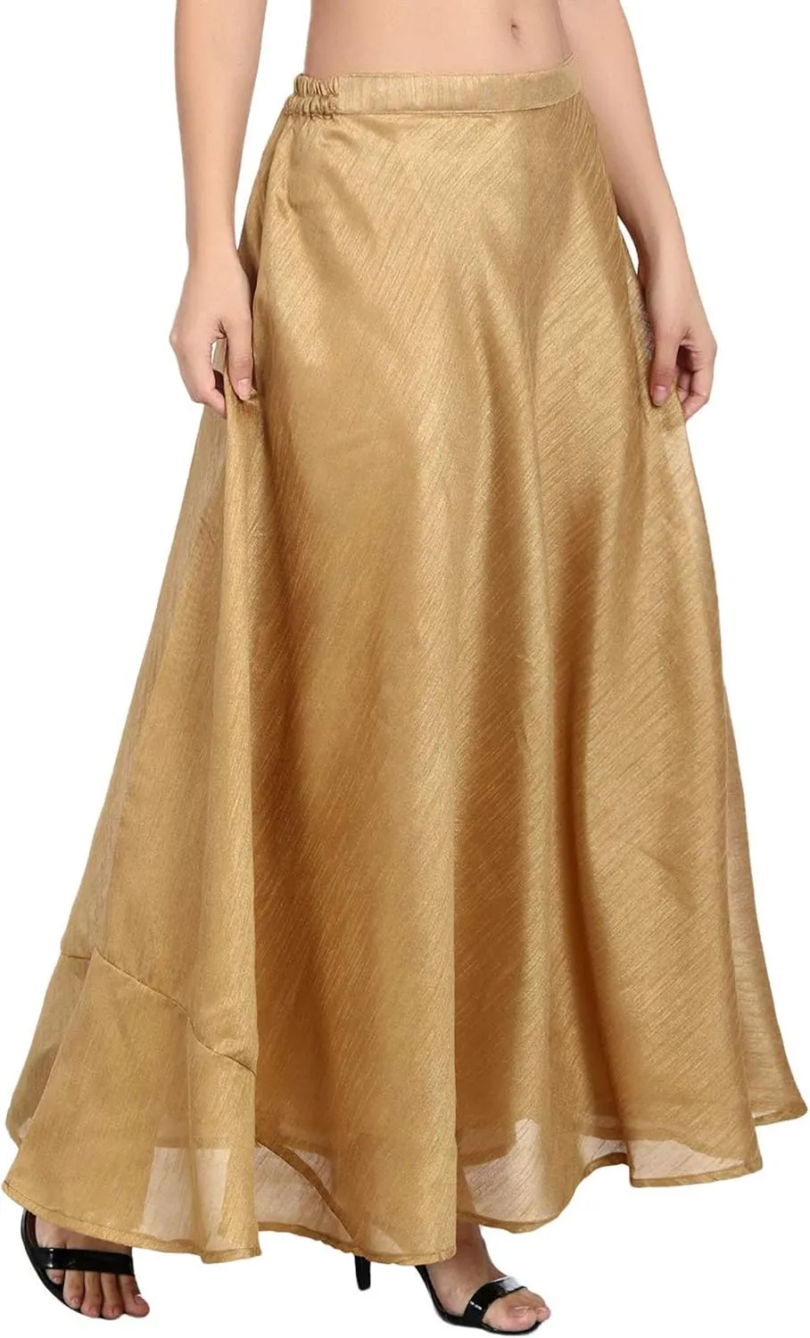 ANANYA FASHION & CRAFTS HUB Solid Readymade Skirt Dupion Beach Wear for Women Maxi Skirt Lehenga Summer Wear