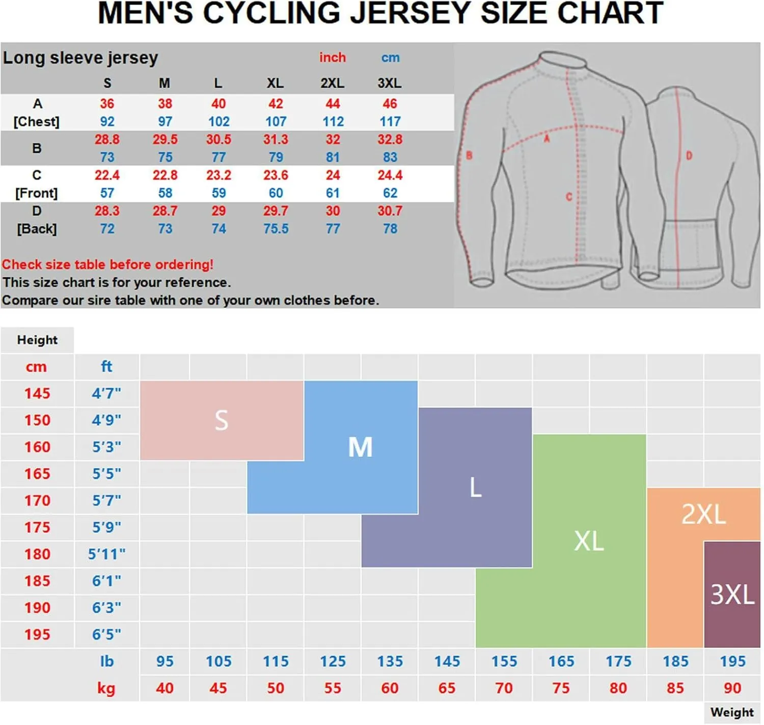 Angry Shark Men's Cycling Jersey Moisture Wicking and Breathable Quick Dry with 3 Rear Pockets