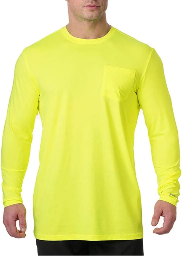 Arctic Cool Mens Crew Neck Instant Cooling Pocket Workwear Moisture Wicking Performance UPF 50  Long Sleeve Shirt