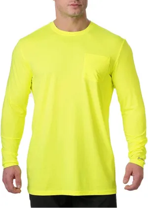 Arctic Cool Mens Crew Neck Instant Cooling Pocket Workwear Moisture Wicking Performance UPF 50  Long Sleeve Shirt