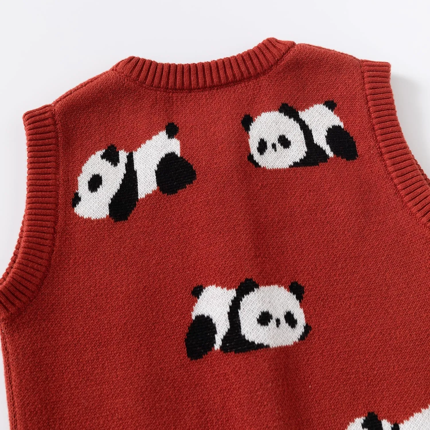 Baby Boy Girl Knit Sweater Vest Toddler Cardigan Waistcoat,Adorable Panda