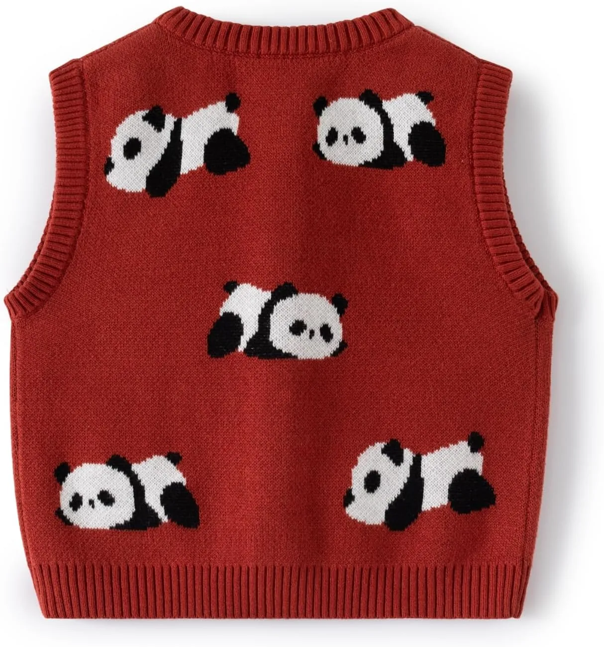 Baby Boy Girl Knit Sweater Vest Toddler Cardigan Waistcoat,Adorable Panda