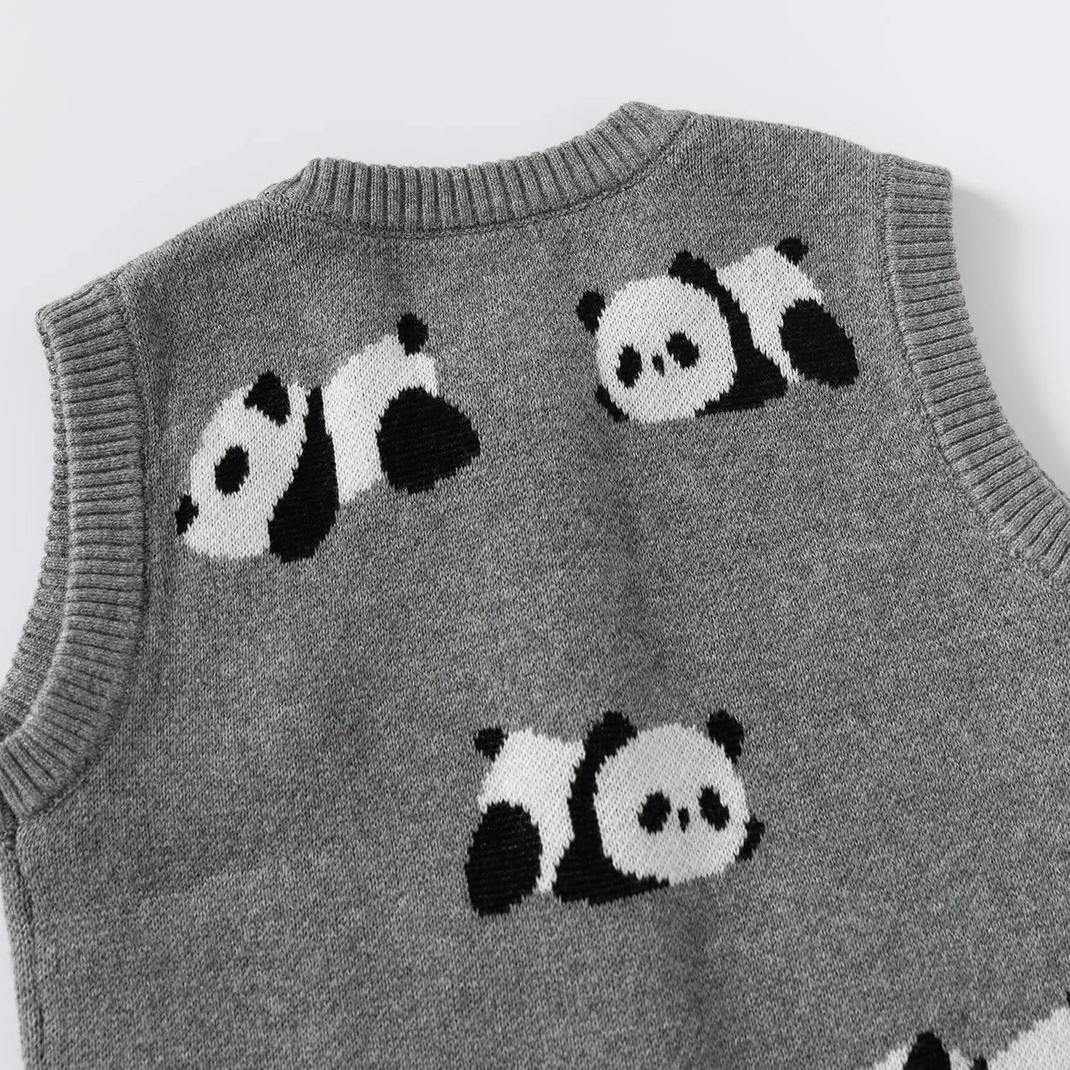 Baby Boy Girl Knit Sweater Vest Toddler Cardigan Waistcoat,Adorable Panda