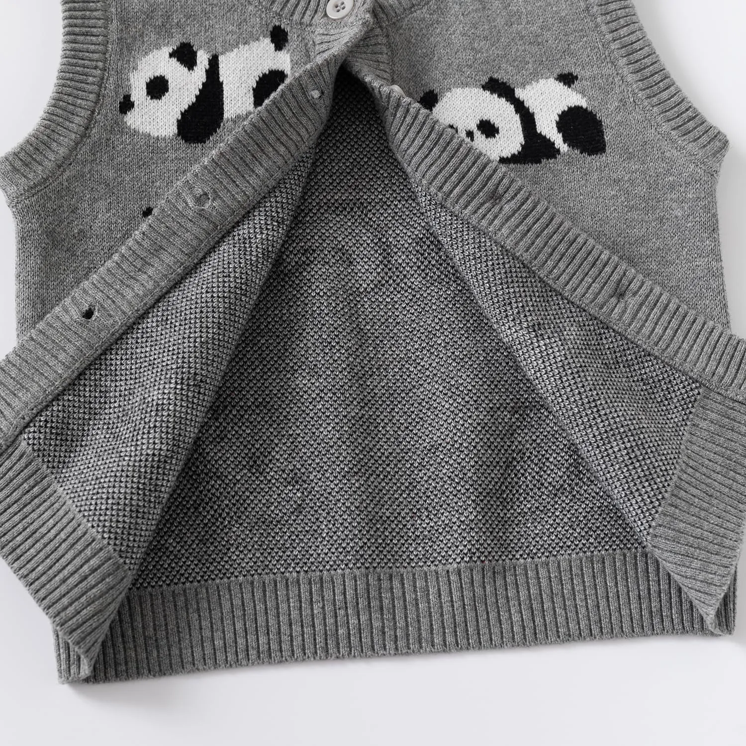 Baby Boy Girl Knit Sweater Vest Toddler Cardigan Waistcoat,Adorable Panda