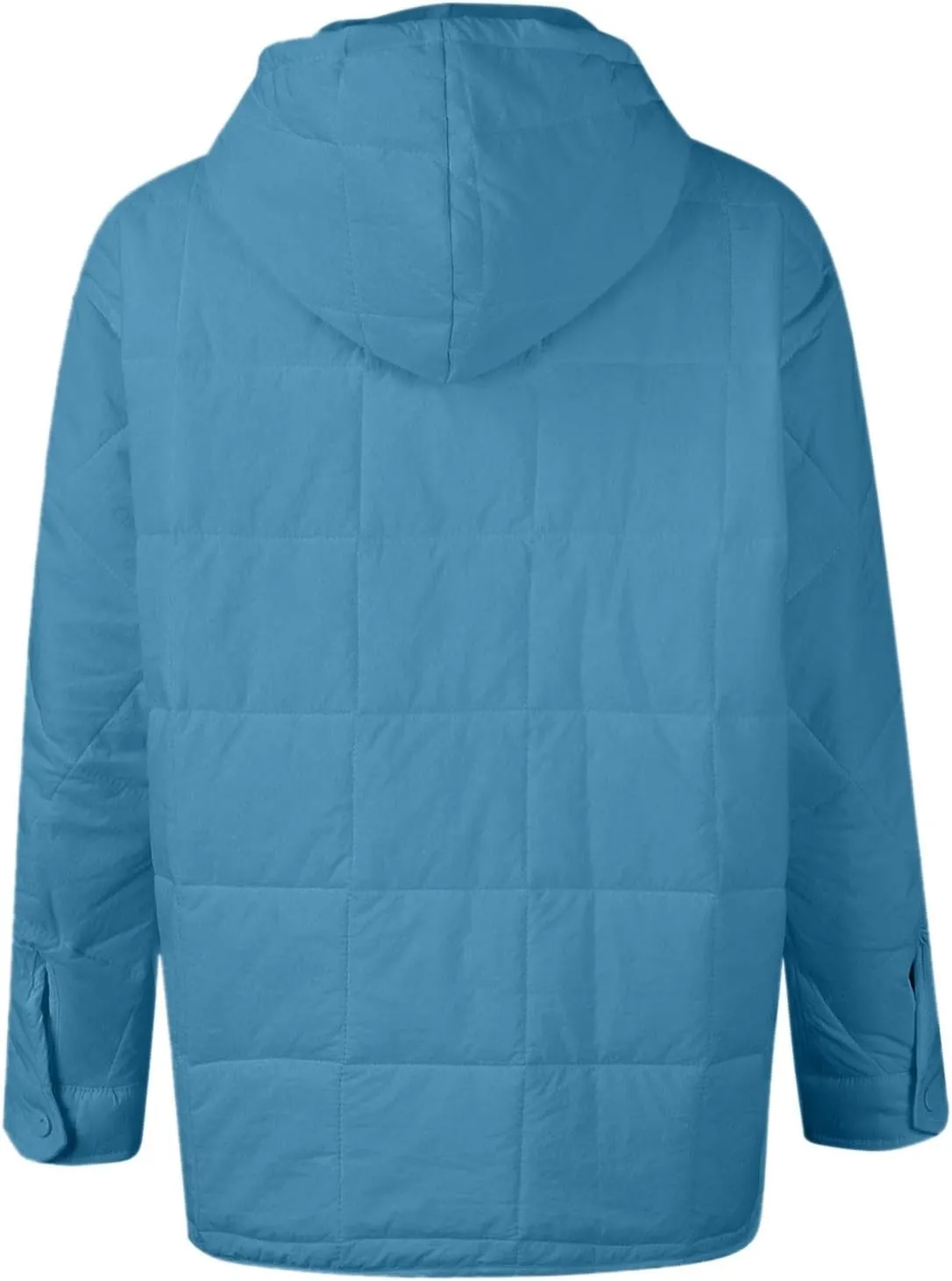 Basysin Pullover Puffer Bomber Jacket Quilted Jackets for Women Lightweight Long Sleeve Button Down Warm Coat with Pockets