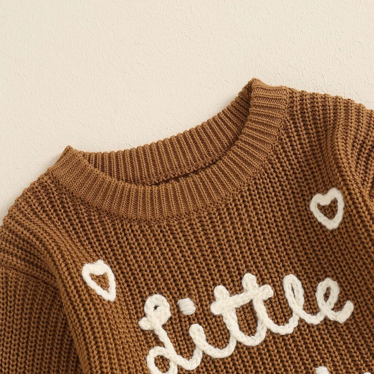 Big Cousin Little Cousin Matching Outfits Newborn Baby Boy Girl Knitted Romper Toddler Chunky Sweater Fall Sweatshirt