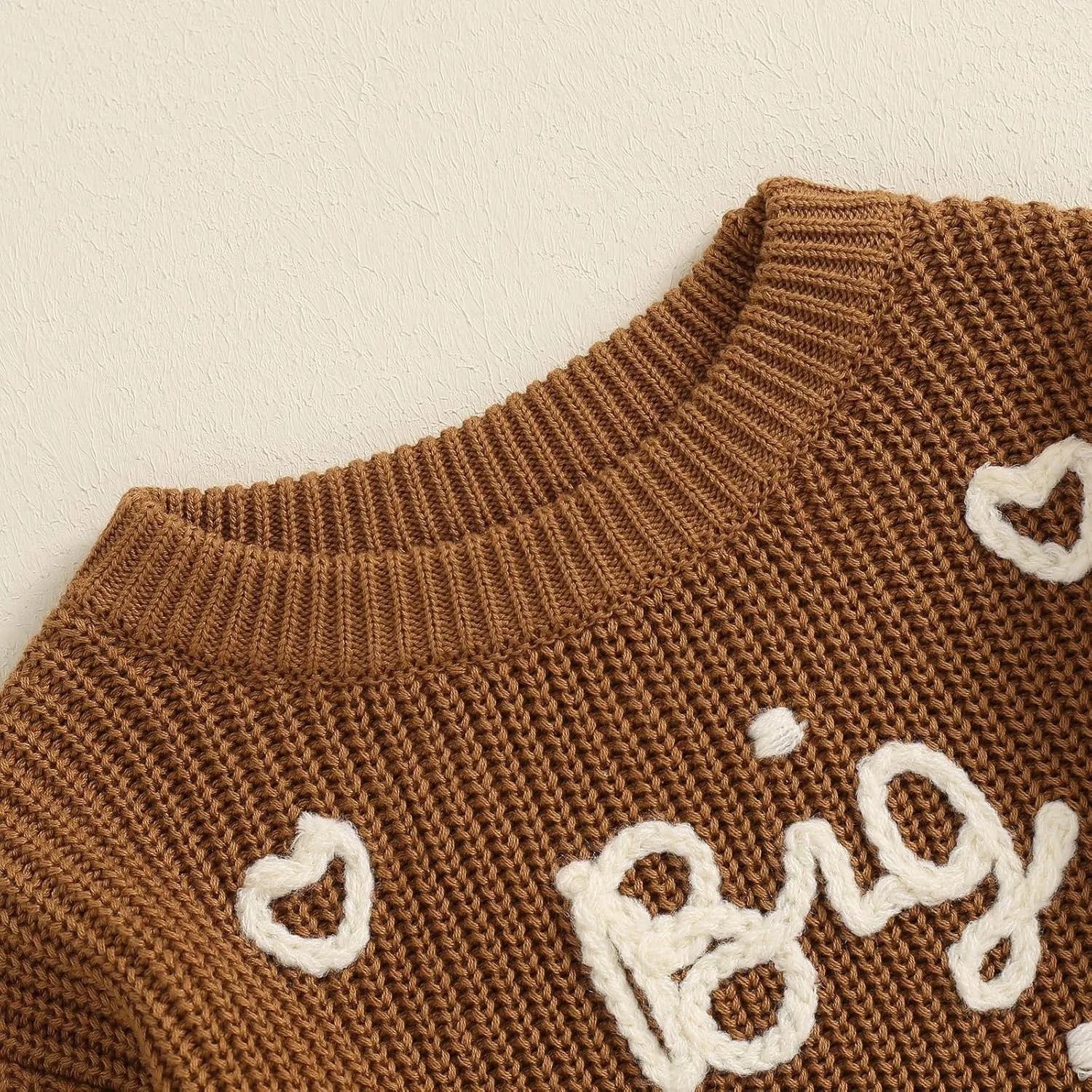 Big Cousin Little Cousin Matching Outfits Newborn Baby Boy Girl Knitted Romper Toddler Chunky Sweater Fall Sweatshirt