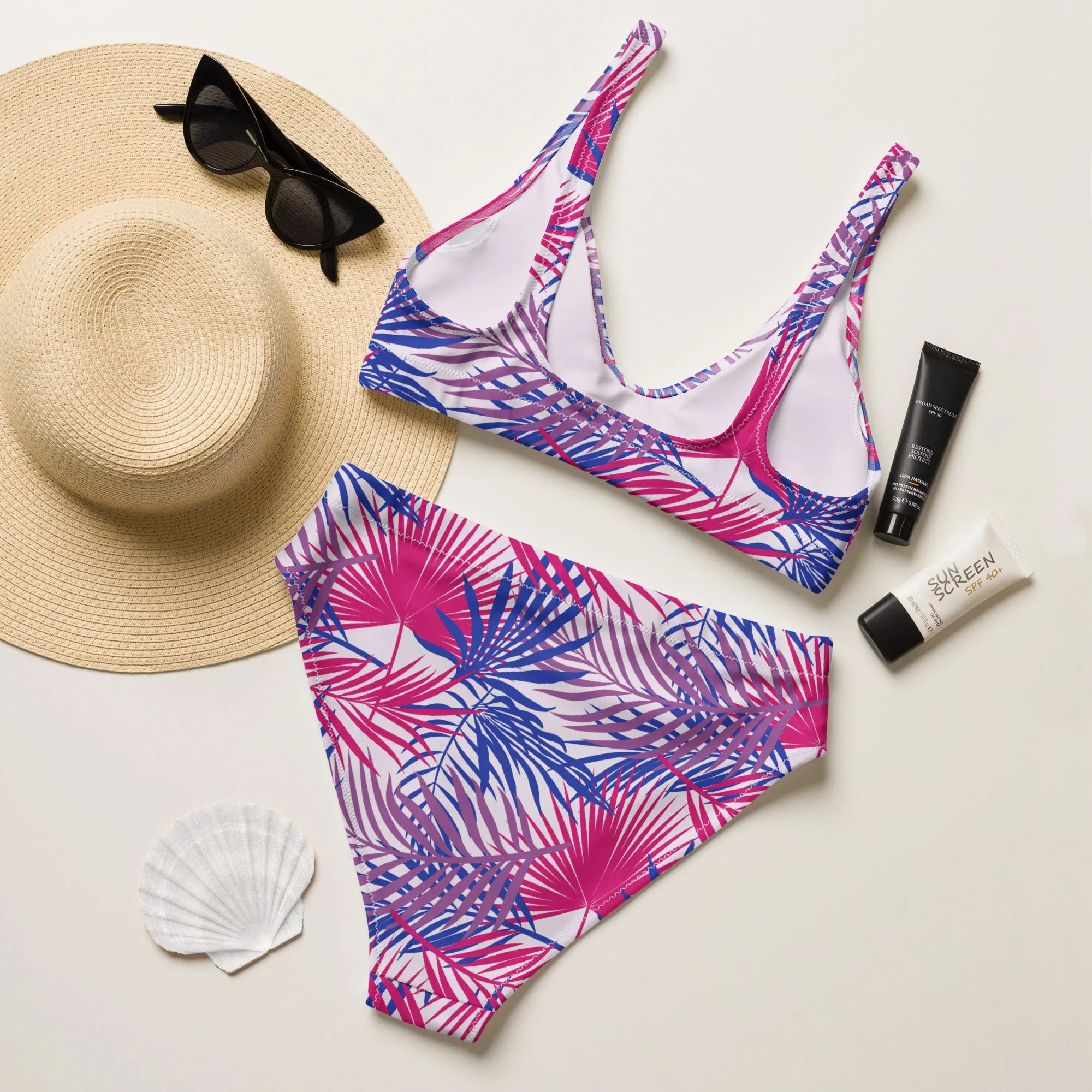 Bisexual High-Waisted Athletic Bikini Bottom