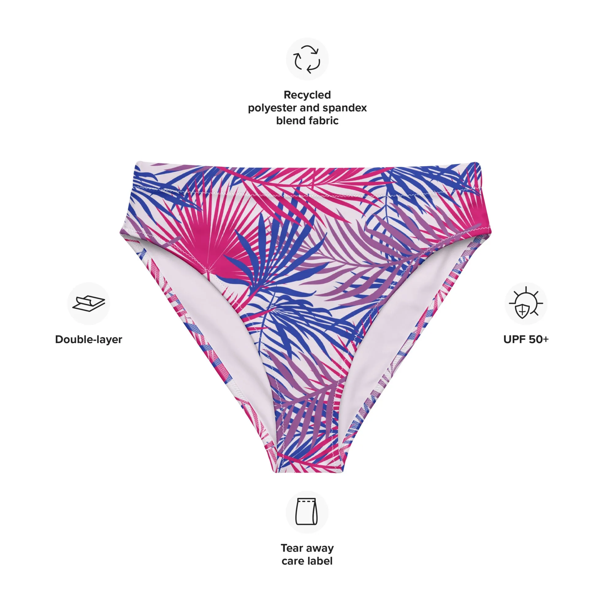 Bisexual High-Waisted Athletic Bikini Bottom