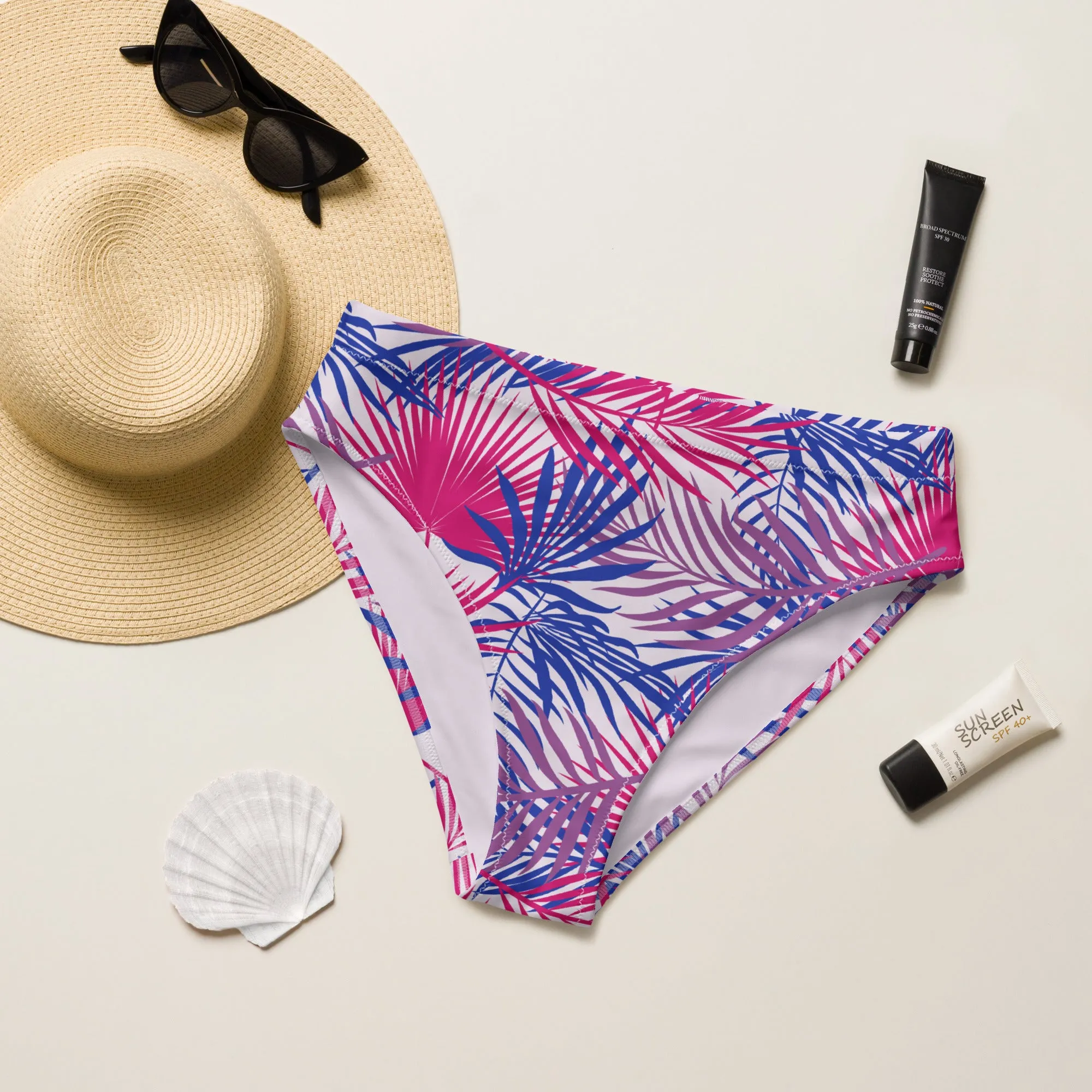 Bisexual High-Waisted Athletic Bikini Bottom