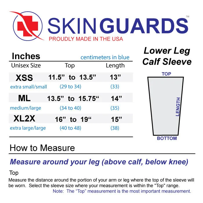 Black Protective Calf Leg Sleeves