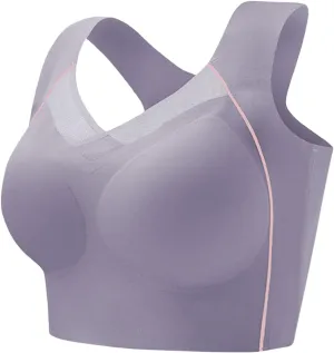 Bra Back Support and Posture Correction for Women Seamless Push-Up Full Cup Pads Bras Plus Size Shockproof Sports Bra