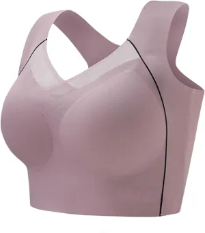 Bra Back Support and Posture Correction for Women Seamless Push-Up Full Cup Pads Bras Plus Size Shockproof Sports Bra