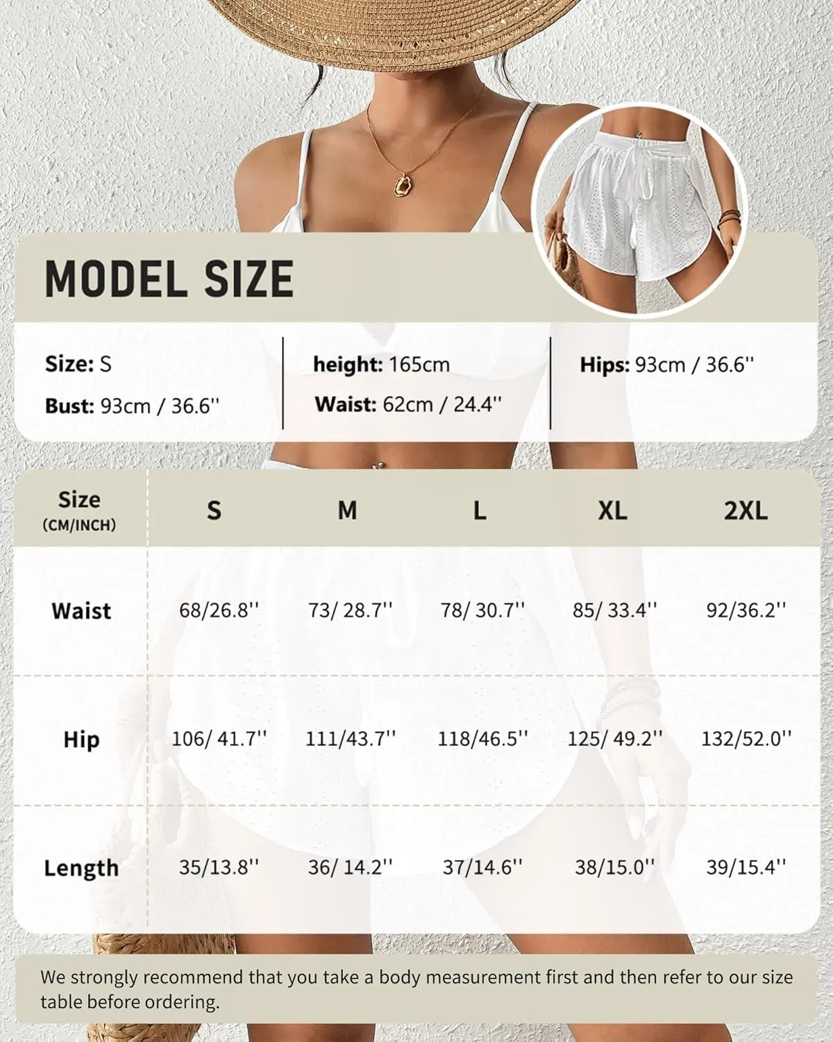 Bsubseach Swim Cover Up Shorts for Women Hollow Out Split Beach Shorts Drawstring Bikini Cover Up Bottom