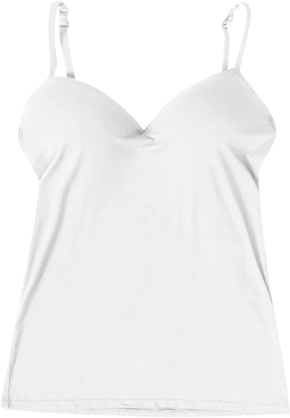 Built in Bra Tank Tops for Women Camisoles Tops Spaghetti Strap Tanks Support Short Cami Casual Breathable Underwear