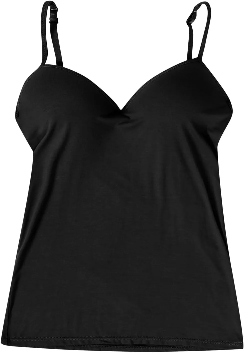 Built in Bra Tank Tops for Women Camisoles Tops Spaghetti Strap Tanks Support Short Cami Casual Breathable Underwear