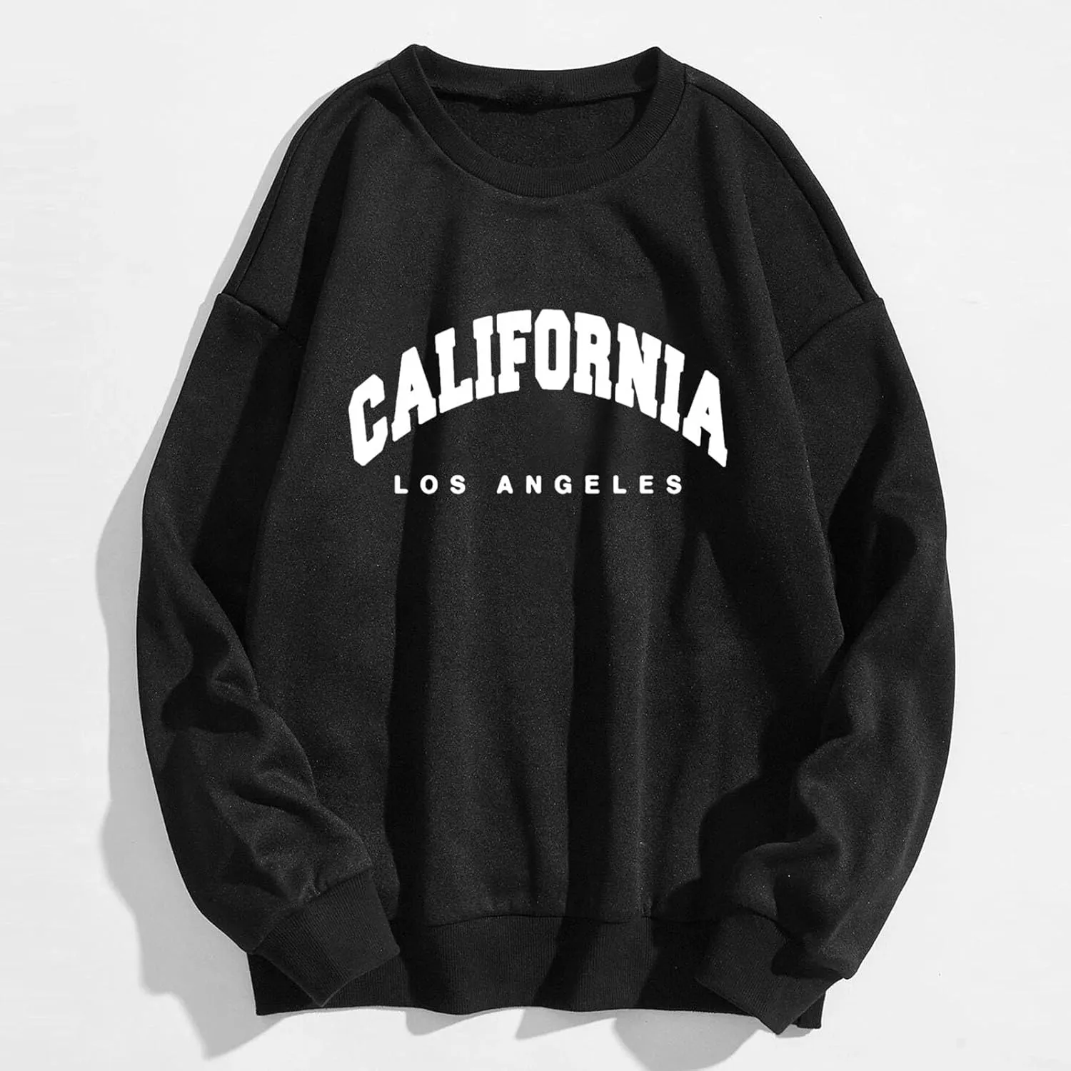 California Boston Sweatshirts Women Crew Neck Letter Graphic Hoodie Relaxed Fit Long Sleeve Pullover Tops