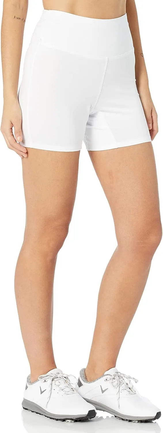 Callaway Womens Sleeveless Flounce Golf Dress with Inner Short, Racer Back, Truesculpt Technology, Stretch Fabric
