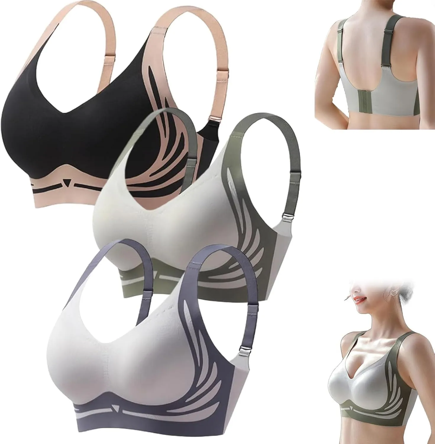 Caralush Advocatey Lushfitting Powerful Push-Up Seamless Bra, Super Gather Wireless