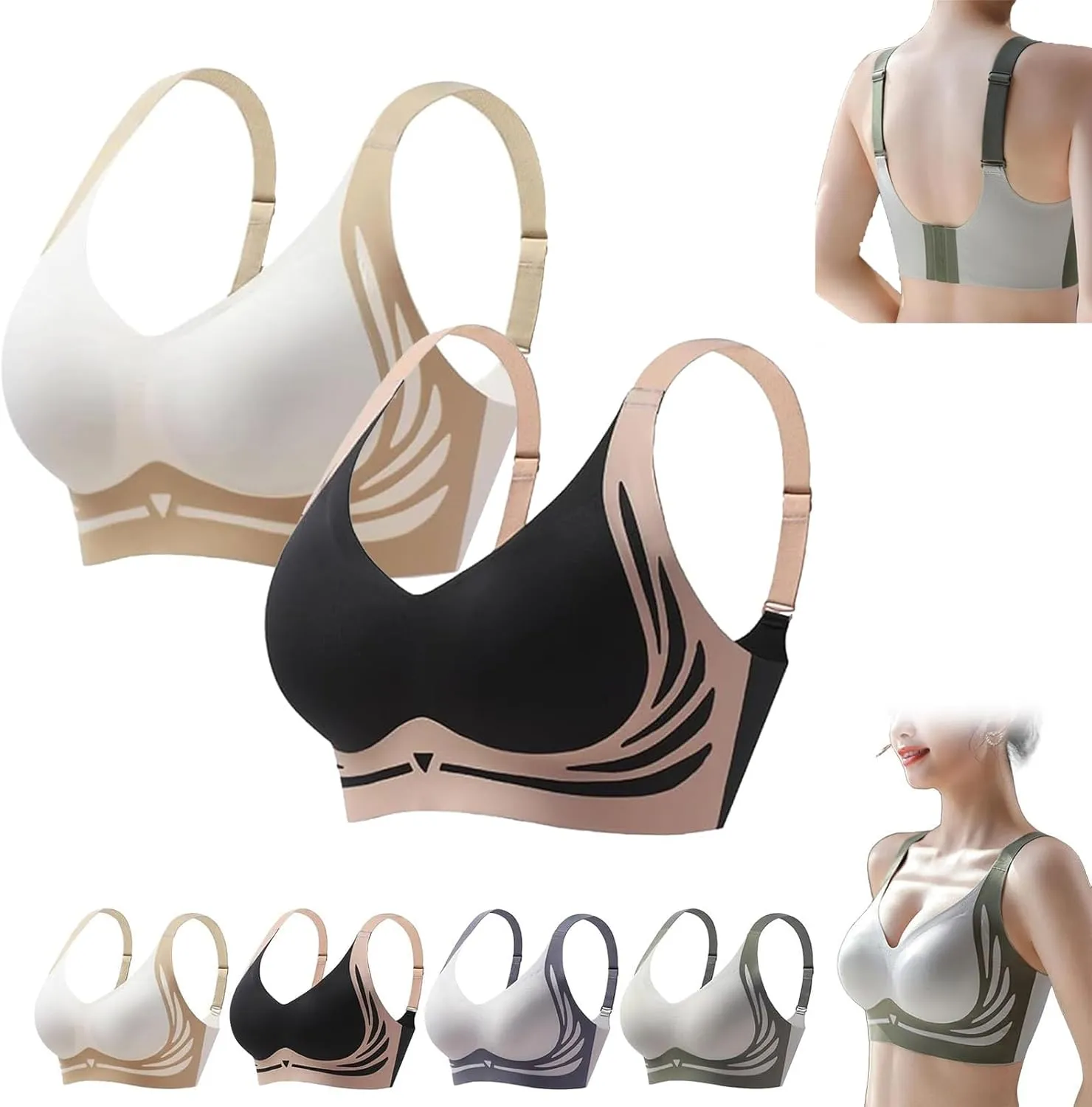 Caralush Advocatey Lushfitting Powerful Push-Up Seamless Bra, Super Gather Wireless