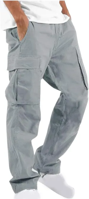 Cargo Pants for Men Casual Outdoor Pants Hiking Pants Men Lightweight Athletic Pants for Loose Fit Sports Joggers