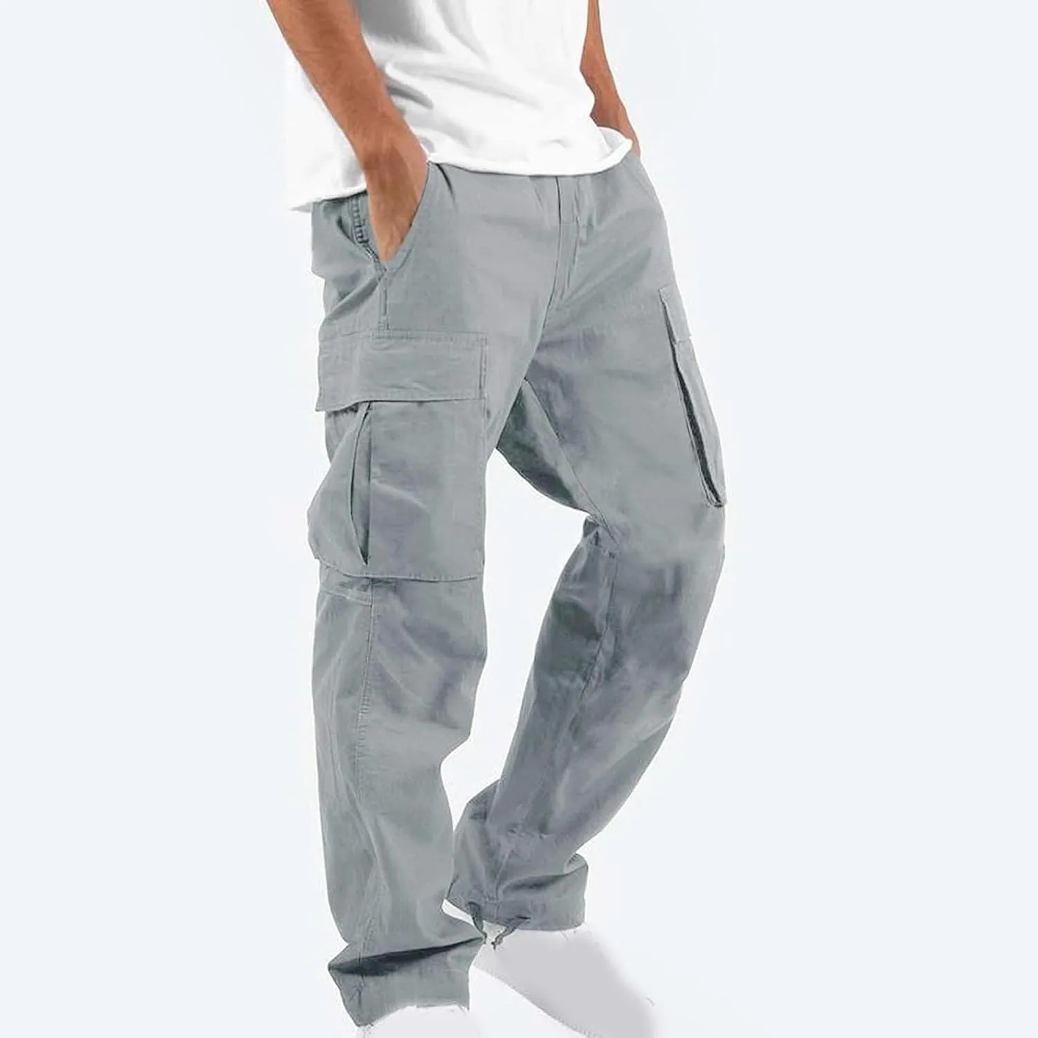 Cargo Pants for Men Casual Outdoor Pants Hiking Pants Men Lightweight Athletic Pants for Loose Fit Sports Joggers