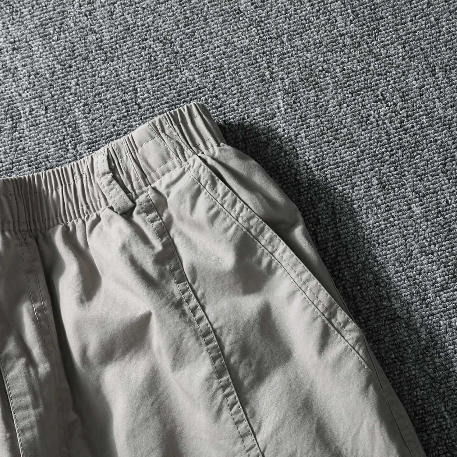 Cargo Pants for Men Cotton Loose Relaxed Fit Buckle Zip Hiking Ripstop Multipocket Mountaining Workout Retro Trousers