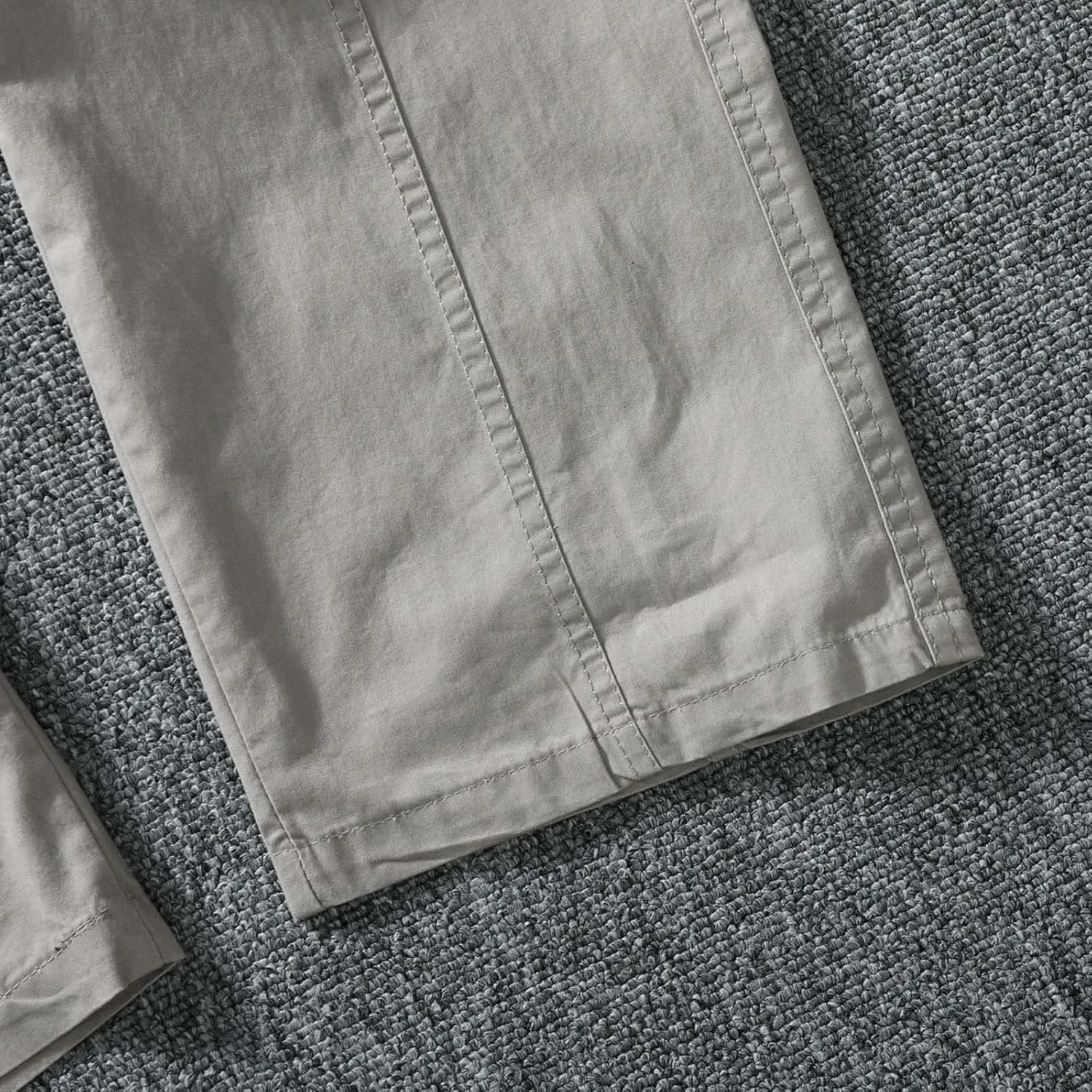 Cargo Pants for Men Cotton Loose Relaxed Fit Buckle Zip Hiking Ripstop Multipocket Mountaining Workout Retro Trousers