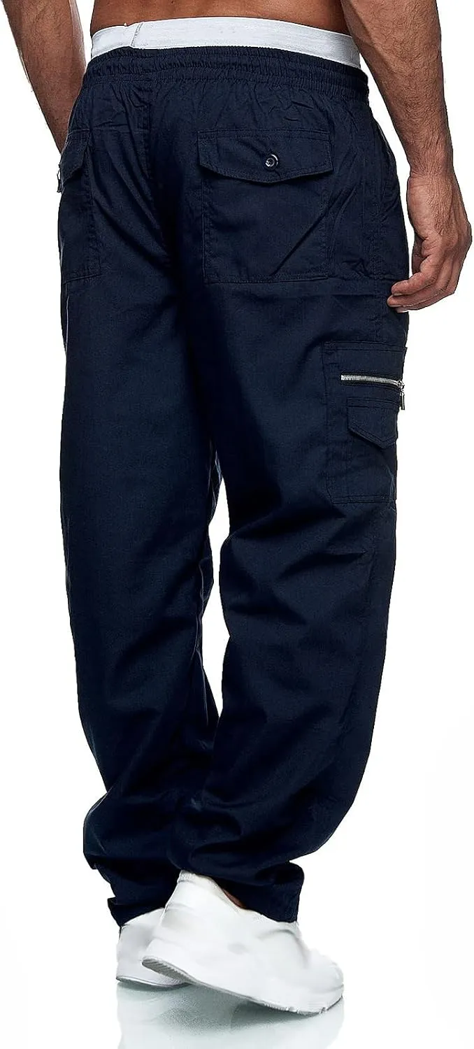 Cargos Pants MenBaggy Cargo PantsBig and Tall Cargo Pants Elastic WaistTrousers with Pockets