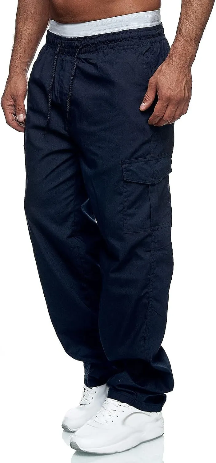 Cargos Pants MenBaggy Cargo PantsBig and Tall Cargo Pants Elastic WaistTrousers with Pockets