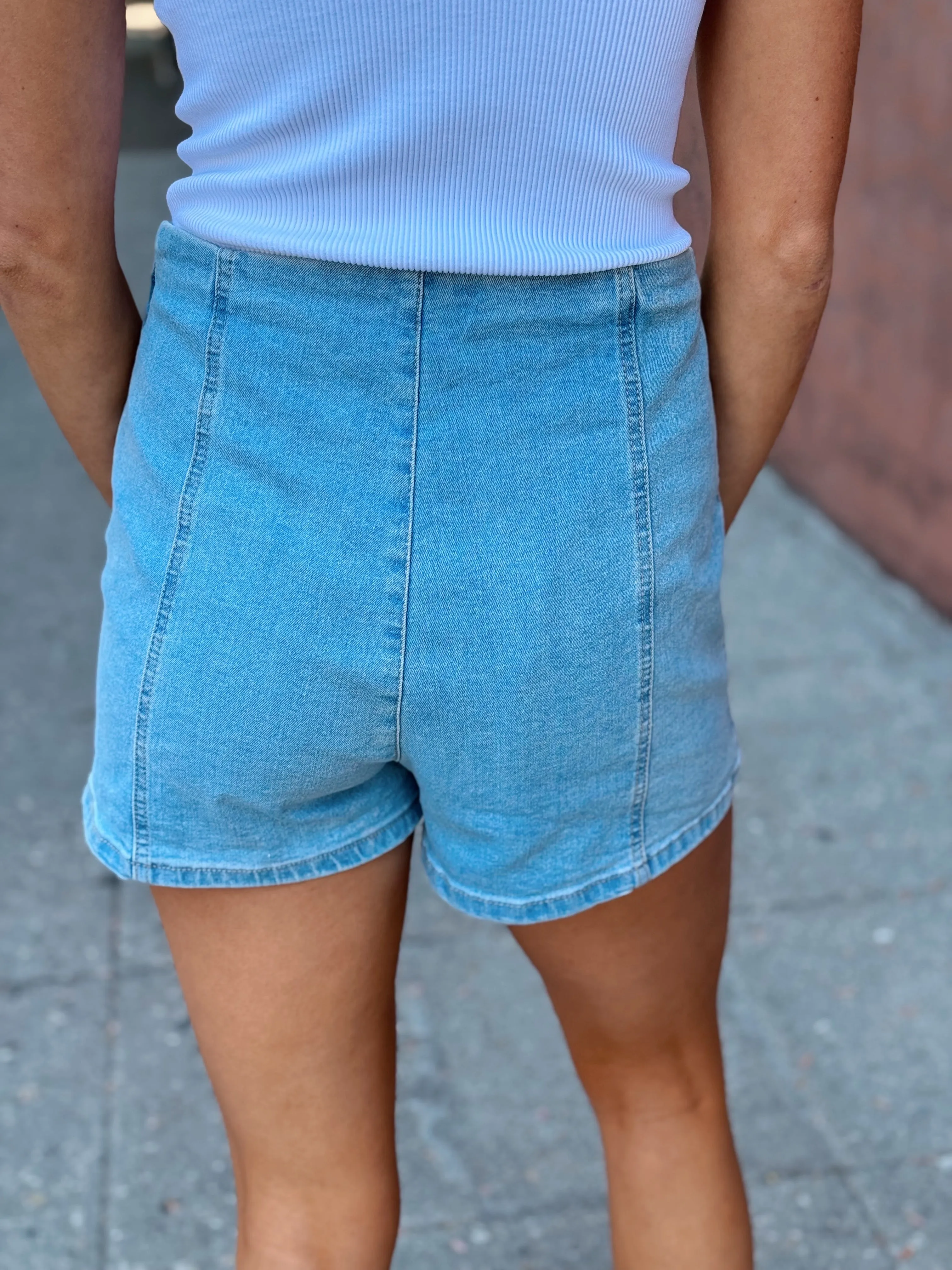 Carnival Rides Denim Skort - Lt. Blue