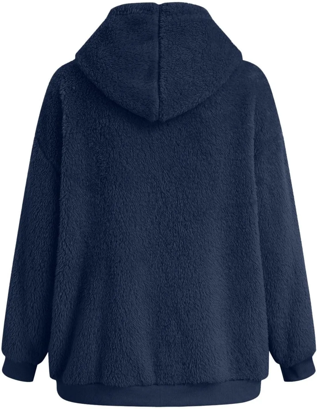 Ceboyel Women 2023 Fleece Oversized Jacket Long Sleeve Casual Fall Hoodie Full Zip Up Sweatshirt Winter Coats Outerwear