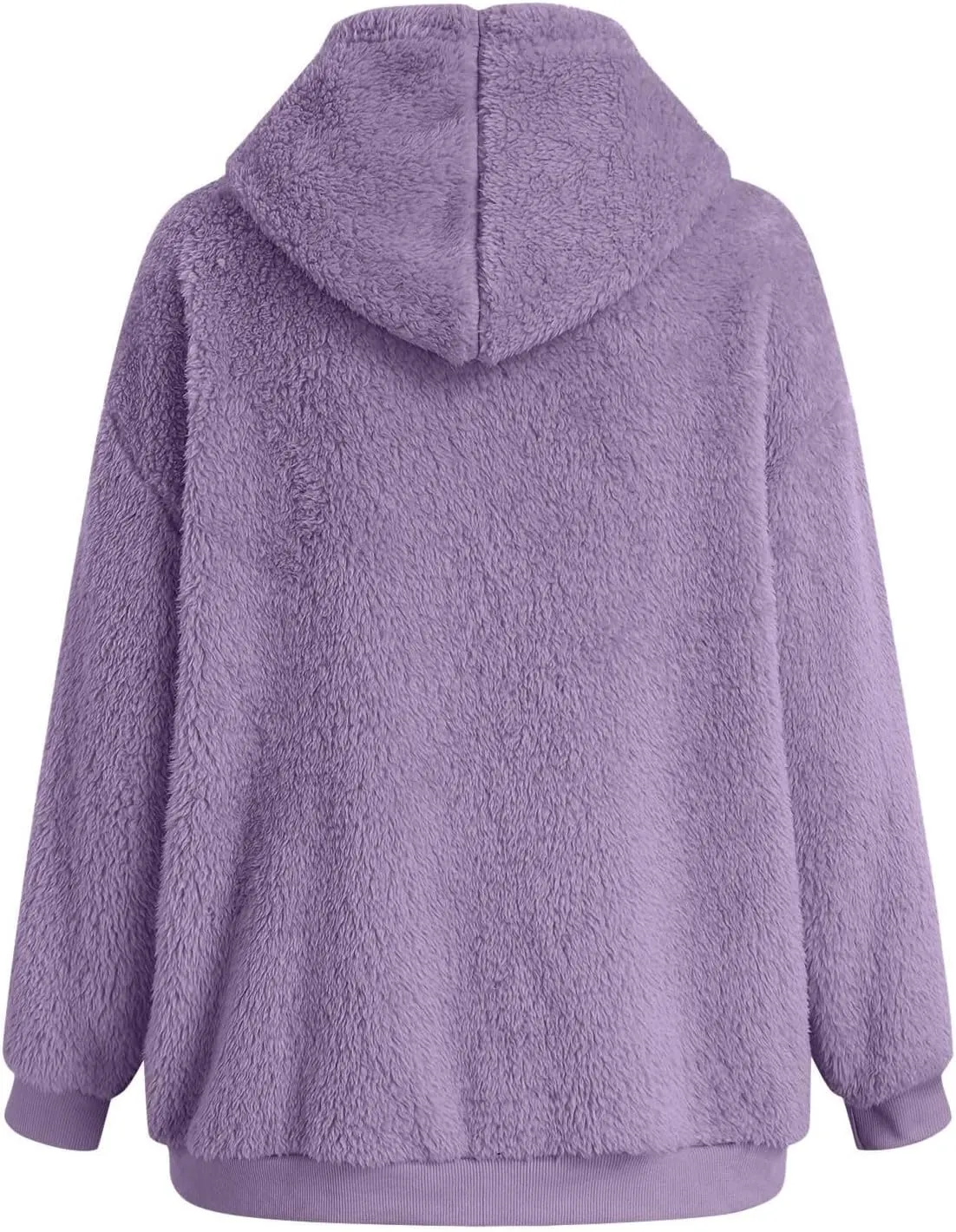 Ceboyel Women 2023 Fleece Oversized Jacket Long Sleeve Casual Fall Hoodie Full Zip Up Sweatshirt Winter Coats Outerwear